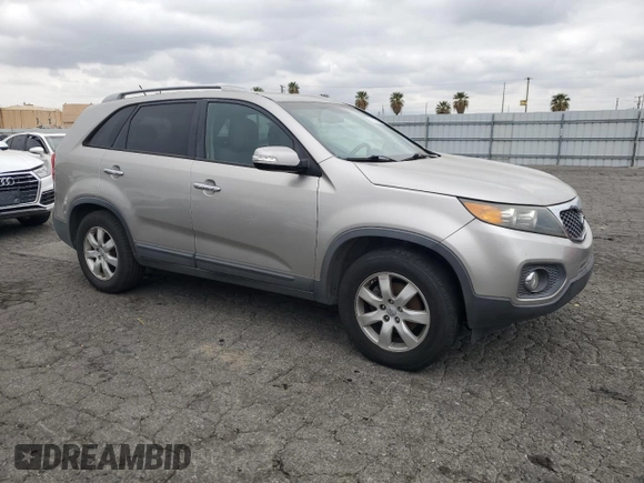 2013 Kia Sorento LX with VIN 5XYKT4A24DG370715, listed as a Copart auction lot 53512595 with 208,550 mi miles and Clean Title. Bid and sale history available at carsss.com. Image 4.