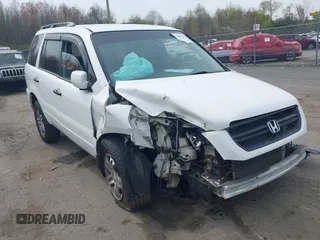 2003 Honda Pilot EX z VIN 2HKYF18523H540108, wystawiony jako IAAI lot #42106279 z przebiegiem 121 060 mil mil oraz . Historia ofert i sprzedaży dostępna na DreamBid. Obrazek 1.