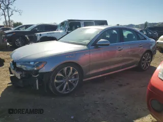 2015 Audi A6 3.0T Prestige with VIN WAUHGAFC3FN018071, listed as a Copart auction lot 44361375 with 54,860 mi miles and Salvage Title. Bid and sale history available at carsss.com. Image 1.