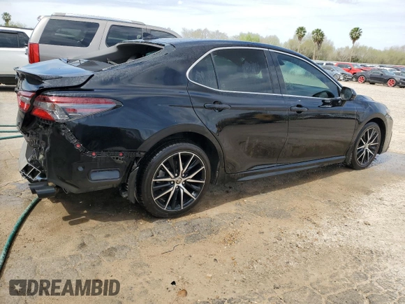 2021 Toyota Camry SE Nightshade with VIN 4T1G11AK7MU581248, listed as a Copart auction lot 46943655 with 78,866 mi miles and Clean Title. Bid and sale history available at DreamBid. Image 3.