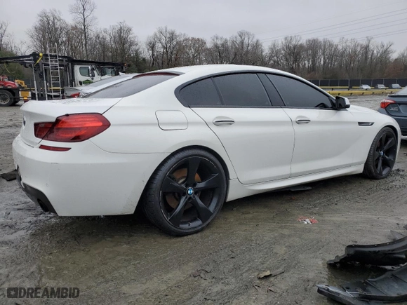 2013 BMW 6 Series 640i with VIN WBA6A0C55DDZ03819, listed as a Copart auction lot 85010154 with 129,968 mi miles and Salvage Title. Bid and sale history available at carsss.com. Image 3.