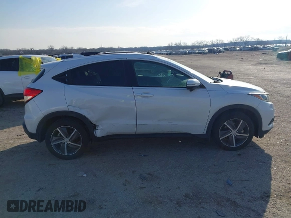 2021 Honda HR-V EX-L with VIN 3CZRU5H76MM727036, listed as a IAAI auction lot 41587332 with 91,506 mi miles. Bid and sale history available at carsss.com. Image 13.