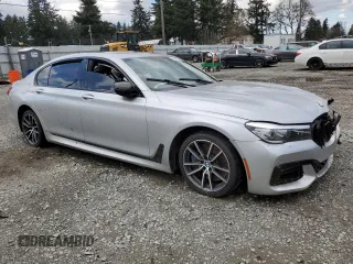 2018 BMW 7 Series 740i with VIN WBA7E2C53JG742711, listed as a Copart auction lot 51643505 with 0 mi miles and Salvage Title. Bid and sale history available at carsss.com. Image 4.