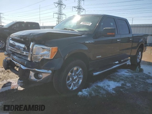 2013 Ford F-150 XL with VIN 1FTFW1ETXDFD25419, listed as a Copart auction lot 49680545 with 138,446 mi miles and Salvage Title. Bid and sale history available at carsss.com. Image 1.