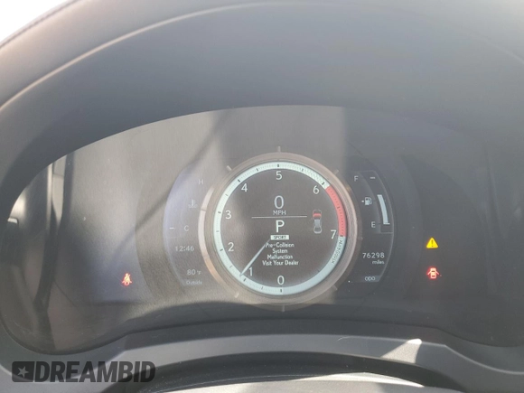 2017 Lexus IS 200t with VIN JTHBA1D22H5038785, listed as a Copart auction lot 58436715 with 76,298 mi miles and Salvage title. Bid and sale history available at DreamBid. Image 9.