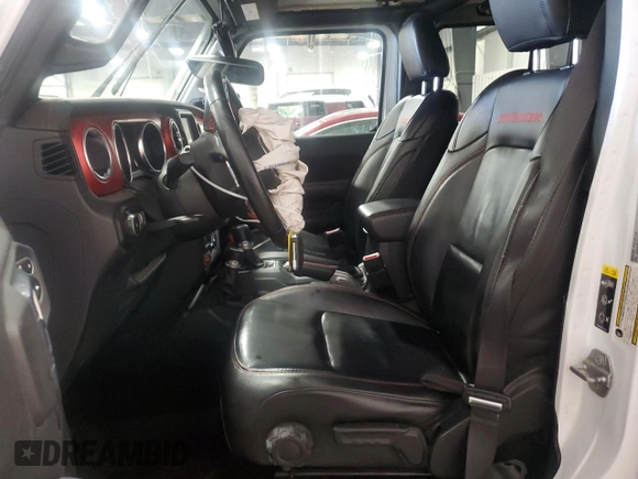 2021 Jeep Wrangler Unlimited Rubicon with VIN 1C4HJXFN2MW562724, listed as a Copart auction lot 50445285 with 73,644 mi miles and Salvage title. Bid and sale history available at DreamBid. Image 7.