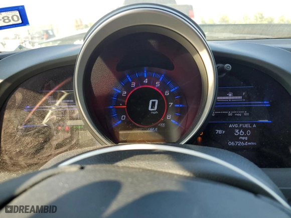 2015 Honda CR-Z with VIN JHMZF1D41FS003462, listed as a Copart auction lot 74461814 with 67,264 mi miles and Salvage Title. Bid and sale history available at carsss.com. Image 9.