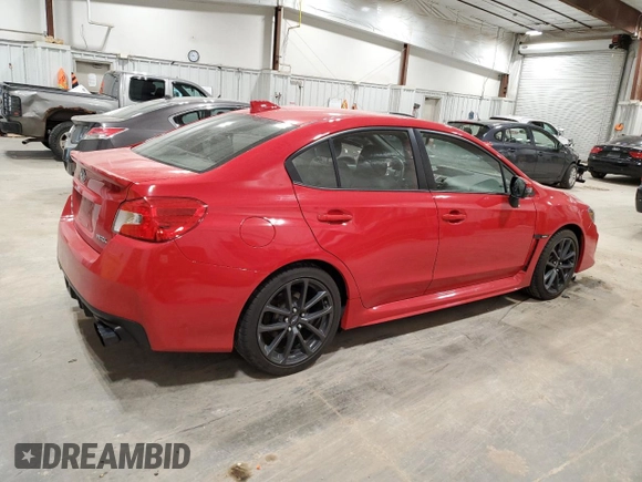 2018 Subaru WRX Limited with VIN JF1VA1H6XJ9801829, listed as a Copart auction lot 57121505 with 61,501 mi miles and Clean title. Bid and sale history available at DreamBid. Image 3.
