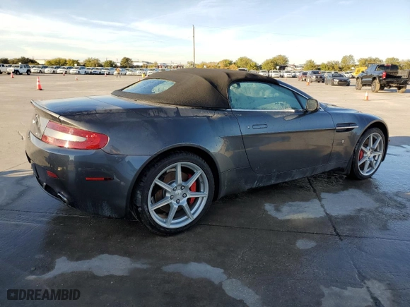 2008 Aston Martin Vantage with VIN SCFBB04B88GD08555, listed as a Copart auction lot 80562154 with 0 mi miles and Salvage Title. Bid and sale history available at carsss.com. Image 3.