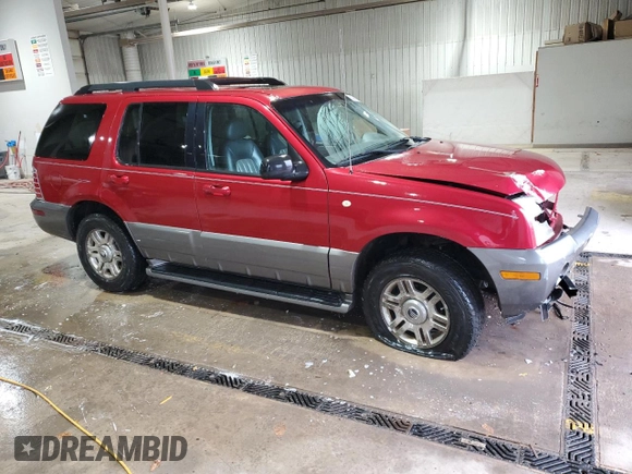 2005 Mercury Mountaineer with VIN 4M2ZU86E45ZJ24301, listed as a Copart auction lot 83384374 with 259,426 mi miles and Salvage title. Bid and sale history available at DreamBid. Image 4.