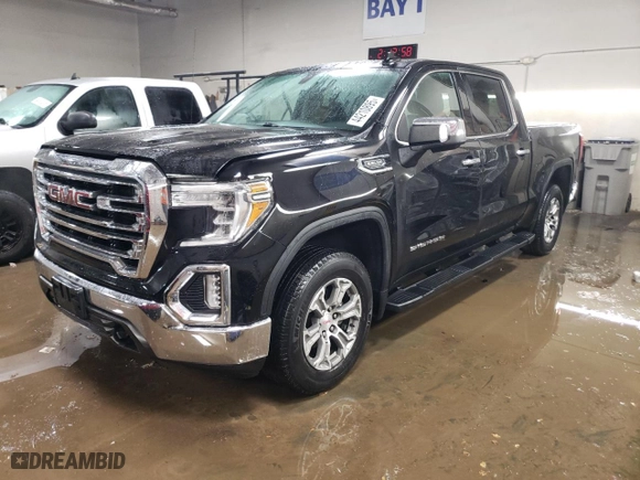 2020 GMC Sierra 1500 SLT with VIN 3GTU9DED9LG427879, listed as a Copart auction lot 44210895 with 45,414 mi miles and Salvage Title. Bid and sale history available at carsss.com. Image 1.