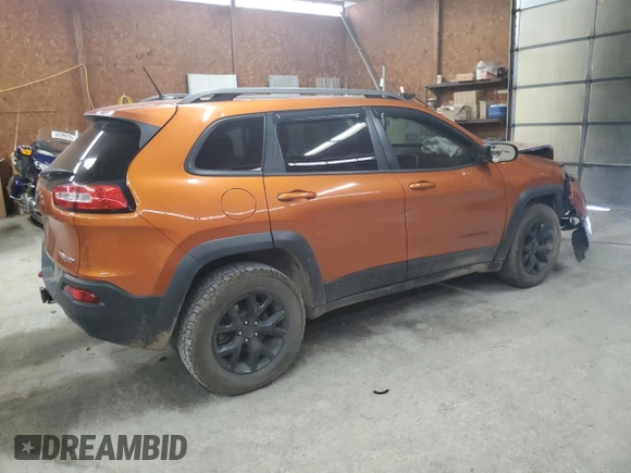 2014 Jeep Cherokee Trailhawk with VIN 1C4PJMBS0EW308775, listed as a Copart auction lot 60465125 with 117,326 mi miles and Salvage title. Bid and sale history available at DreamBid. Image 3.
