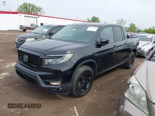 2023 Honda Ridgeline Black Edition with VIN 5FPYK3F83PB023481, listed as a IAAI auction lot 42157928 with 24,632 mi miles and . Bid and sale history available at DreamBid. Image 2.
