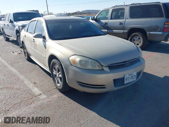 2012 Chevrolet Impala LS Fleet with VIN 2G1WF5E31C1282093, listed as a IAAI auction lot 42317243 with 105,689 mi miles and . Bid and sale history available at DreamBid. Image 1.