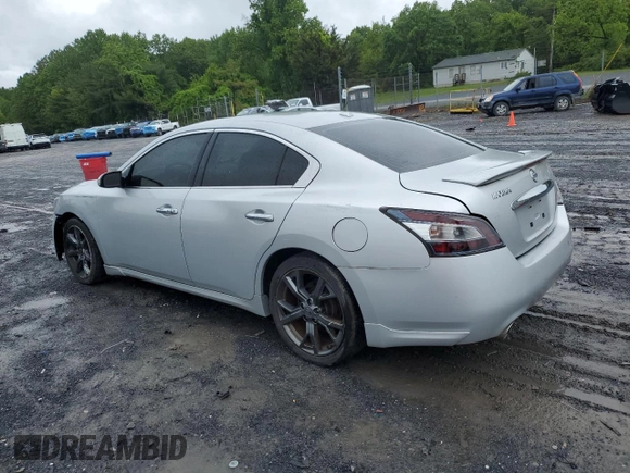 2013 Nissan Maxima S with VIN 1N4AA5AP2DC818544, listed as a Copart auction lot 56555005 with 168,271 mi miles and Clean Title. Bid and sale history available at DreamBid. Image 2.