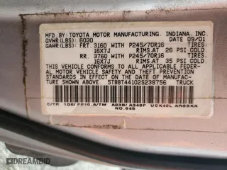 2002 Toyota Tundra SR5 with VIN 5TBBT44102S238756, listed as a Copart auction lot 48167535 with 252,665 mi miles and Salvage Title. Bid and sale history available at carsss.com. Image 12.