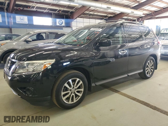 2015 Nissan Pathfinder SV with VIN 5N1AR2MM0FC686885, listed as a Copart auction lot 55508405 with 204,274 mi miles and Clean Title. Bid and sale history available at carsss.com. Image 1.