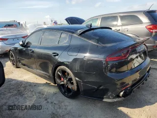 2020 Kia Stinger GT2 with VIN KNAE55LC7L6071883, listed as a Copart auction lot 74814574 with 23,714 mi miles and Non Repairable. Bid and sale history available at carsss.com. Image 2.