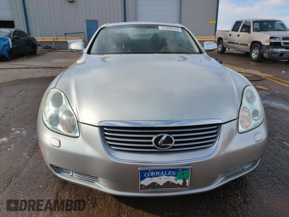 2002 Lexus SC with VIN JTHFN48Y120026511, listed as a Copart auction lot 51090345 with 94,837 mi miles and Salvage Title. Bid and sale history available at carsss.com. Image 5.