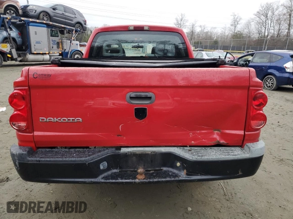 2005 Dodge Dakota ST with VIN 1D7HE28K65S327610, listed as a Copart auction lot 85671484 with 188,264 mi miles and Salvage Title. Bid and sale history available at DreamBid. Image 6.