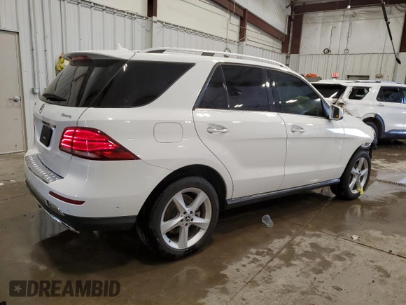 2018 Mercedes-Benz GLE 350 with VIN 4JGDA5HB2JB113421, listed as a Copart auction lot 54703105 with 71,907 mi miles and Salvage title. Bid and sale history available at DreamBid. Image 3.