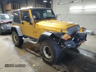 2003 Jeep Wrangler Rubicon with VIN 1J4FA69S23P322353, listed as a Copart auction lot 43915745 with 117,769 mi miles and Salvage title. Bid and sale history available at DreamBid. Image 4.