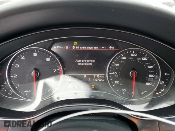 2017 Audi A6 Premium Plus with VIN WAUG8AFC7HN015153, listed as a Copart auction lot 48347835 with 112,722 mi miles and Salvage Title. Bid and sale history available at carsss.com. Image 9.