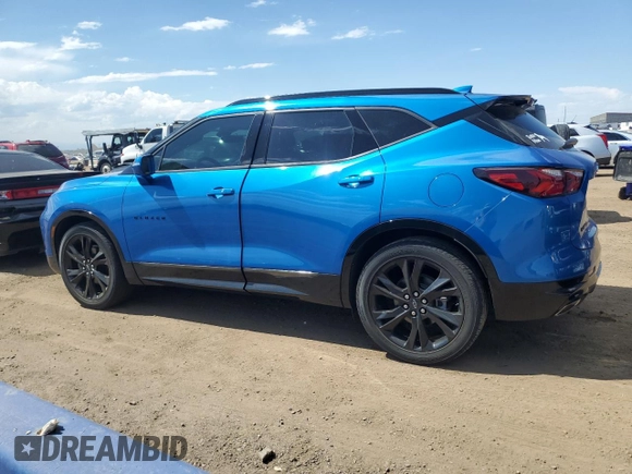 2020 Chevrolet Blazer RS with VIN 3GNKBKRS8LS618738, listed as a Copart auction lot 60316955 with 24,778 mi miles and Salvage title. Bid and sale history available at DreamBid. Image 2.