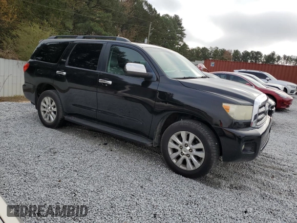 2008 Toyota Sequoia Platinum with VIN 5TDZY67A28S014055, listed as a Copart auction lot 81816774 with 268,293 mi miles and Salvage Title. Bid and sale history available at carsss.com. Image 4.