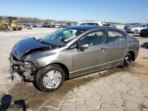2007 Honda Civic Hybrid with VIN JHMFA36237S022248, listed as a Copart auction lot 48664095 with 162,146 mi miles and Salvage Title. Bid and sale history available at carsss.com. Image 1.