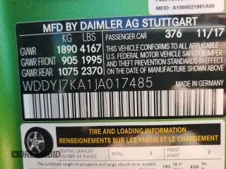 2018 Mercedes-Benz AMG GT R z VIN WDDYJ7KA1JA017485, wystawiony jako Copart lot #55214955 z przebiegiem 9019 mil mil oraz Szkody całkowita. Historia ofert i sprzedaży dostępna na DreamBid. Obrazek 12.