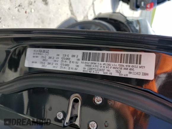 2018 Ram 1500 Sport z VIN 1C6RR7MT2JS184767, wystawiony jako Copart lot #53110004 z przebiegiem 78 608 mil mil oraz Szkoda całkowita • Salvage title. Historia ofert i sprzedaży dostępna na DreamBid. Obrazek 12.