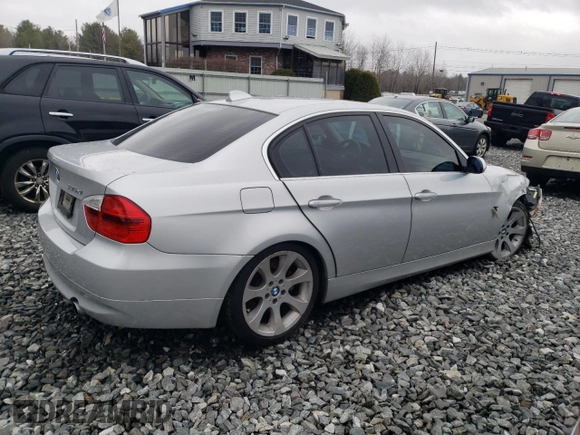 2007 BMW 3 Series 335xi with VIN WBAVD53547AV14739, listed as a Copart auction lot 50058055 with 141,075 mi miles and Clean Title. Bid and sale history available at carsss.com. Image 3.