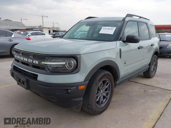 2021 Ford Bronco Sport Big Bend with VIN 3FMCR9B67MRB26172, listed as a IAAI auction lot 42118641 with 79,077 mi miles and . Bid and sale history available at DreamBid. Image 2.