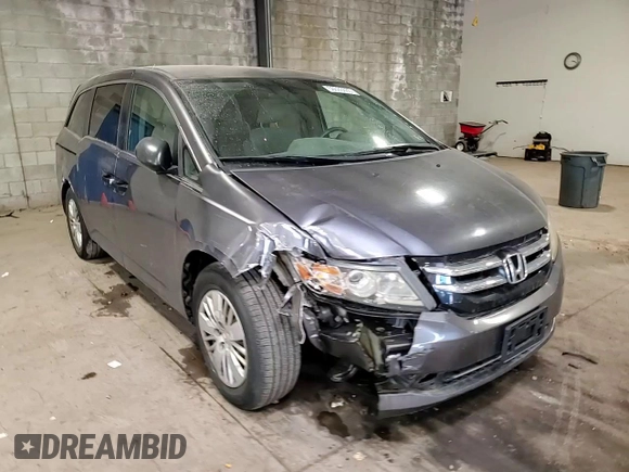 2015 Honda Odyssey LX with VIN 5FNRL5H20FB030966, listed as a Copart auction lot 55086665 with 123,100 mi miles and Salvage Title. Bid and sale history available at DreamBid. Image 15.