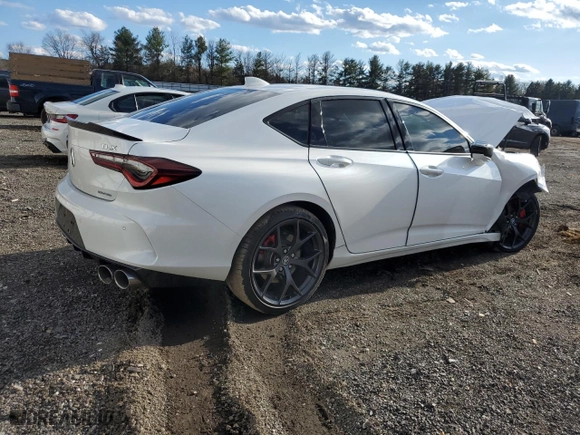 2022 Acura TLX Type S w/Performance Tire with VIN 19UUB7F90NA002456, listed as a Copart auction lot 86862474 with 14,457 mi miles and Salvage Title. Bid and sale history available at carsss.com. Image 3.