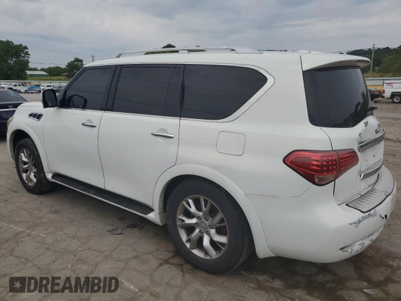 2011 Infiniti QX56 7-passenger with VIN JN8AZ2NF9B9501099, listed as a Copart auction lot 59562454 with 233,081 mi miles and Salvage Title. Bid and sale history available at carsss.com. Image 2.