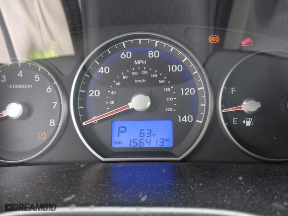 2012 Hyundai Santa Fe GLS with VIN 5XYZG3AB3CG124427, listed as a IAAI auction lot 41953057 with 156,413 mi miles. Bid and sale history available at carsss.com. Image 7.