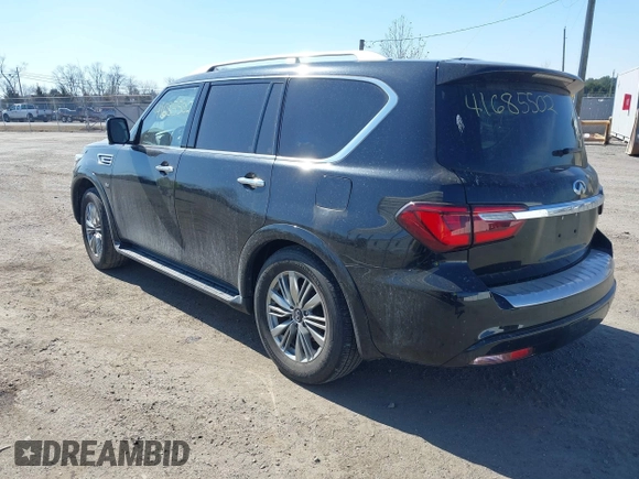 2018 Infiniti QX80 with VIN JN8AZ2NF7J9663781, listed as a IAAI auction lot 41685502 with 112,876 mi miles and . Bid and sale history available at DreamBid. Image 3.