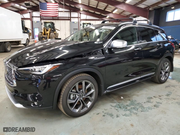2023 Infiniti QX50 SENSORY with VIN 3PCAJ5EB9PF124126, listed as a Copart auction lot 39588054 with 4,264 mi miles. Bid and sale history available at carsss.com. Image 1.