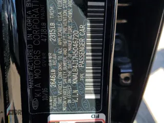 2017 Kia Cadenza Premium with VIN KNALB4J17H5046720, listed as a Copart auction lot 48330645 with 77,930 mi miles and Salvage Title. Bid and sale history available at carsss.com. Image 12.