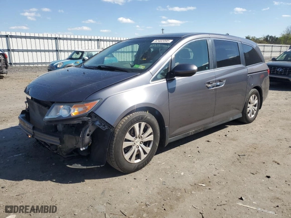 2016 Honda Odyssey SE with VIN 5FNRL5H39GB078198, listed as a Copart auction lot 52402095 with 243,117 mi miles and Salvage Title. Bid and sale history available at carsss.com. Image 1.