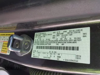 2020 Ford Escape SE with VIN 1FMCU9G66LUA77223, listed as a IAAI auction lot 42040652 with 85,589 mi miles and . Bid and sale history available at DreamBid. Image 9.
