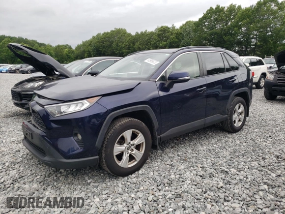 2019 Toyota RAV4 XLE with VIN JTMP1RFV4KD037700, listed as a Copart auction lot 60989525 with 110,577 mi miles and Salvage title. Bid and sale history available at DreamBid. Image 1.
