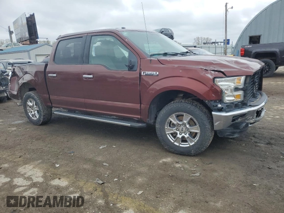 2015 Ford F-150 XLT with VIN 1FTEW1EFXFFA24559, listed as a Copart auction lot 51674285 with 91,192 mi miles and Salvage title. Bid and sale history available at DreamBid. Image 4.