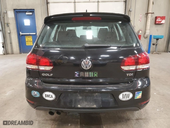 2011 Volkswagen Golf TDI with VIN WVWDM7AJ4BW329600, listed as a Copart auction lot 42620015 with 116,990 mi miles and Salvage Title. Bid and sale history available at carsss.com. Image 6.