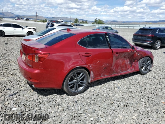 2013 Lexus IS 250 with VIN JTHBF5C22D5185919, listed as a Copart auction lot 56909575 with 125,367 mi miles and Salvage title. Bid and sale history available at DreamBid. Image 3.