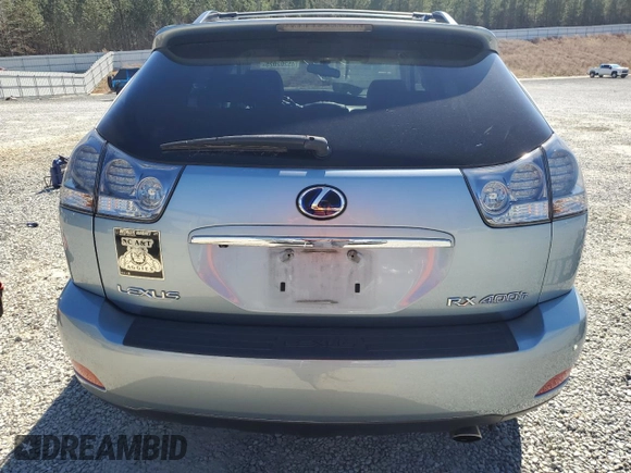 2008 Lexus RX 400h with VIN JTJGW31U682009525, listed as a Copart auction lot 45202025 with 261,960 mi miles and Salvage Title. Bid and sale history available at DreamBid. Image 6.