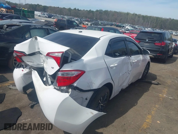 2016 Toyota Corolla L with VIN 2T1BURHE5GC573560, listed as a IAAI auction lot 41821930 with 125,989 mi miles and . Bid and sale history available at DreamBid. Image 4.