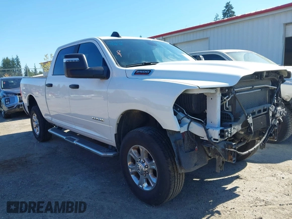 2024 Ram 2500 Big Horn with VIN 3C6UR5DJ2RG286053, listed as a IAAI auction lot 42054467 with 26,834 mi miles and . Bid and sale history available at DreamBid. Image 1.